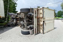 overturned truck