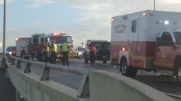 multiple car crashes on I37 and crosstown