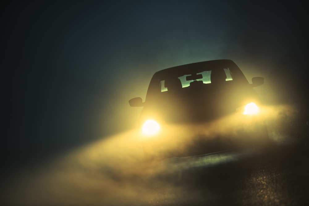 What lights to use when driving in fog or hazardous conditions