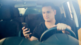driver texting while driving