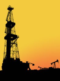 Drilling rig on the oil& and gas field