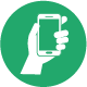 icon of a person holding a phone