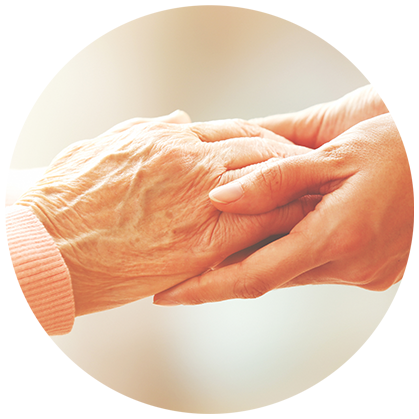 elderly woman receiving comfort after abuse