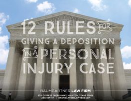 rules of deposition in personal injury case