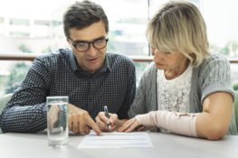 family discussing car insurance plans