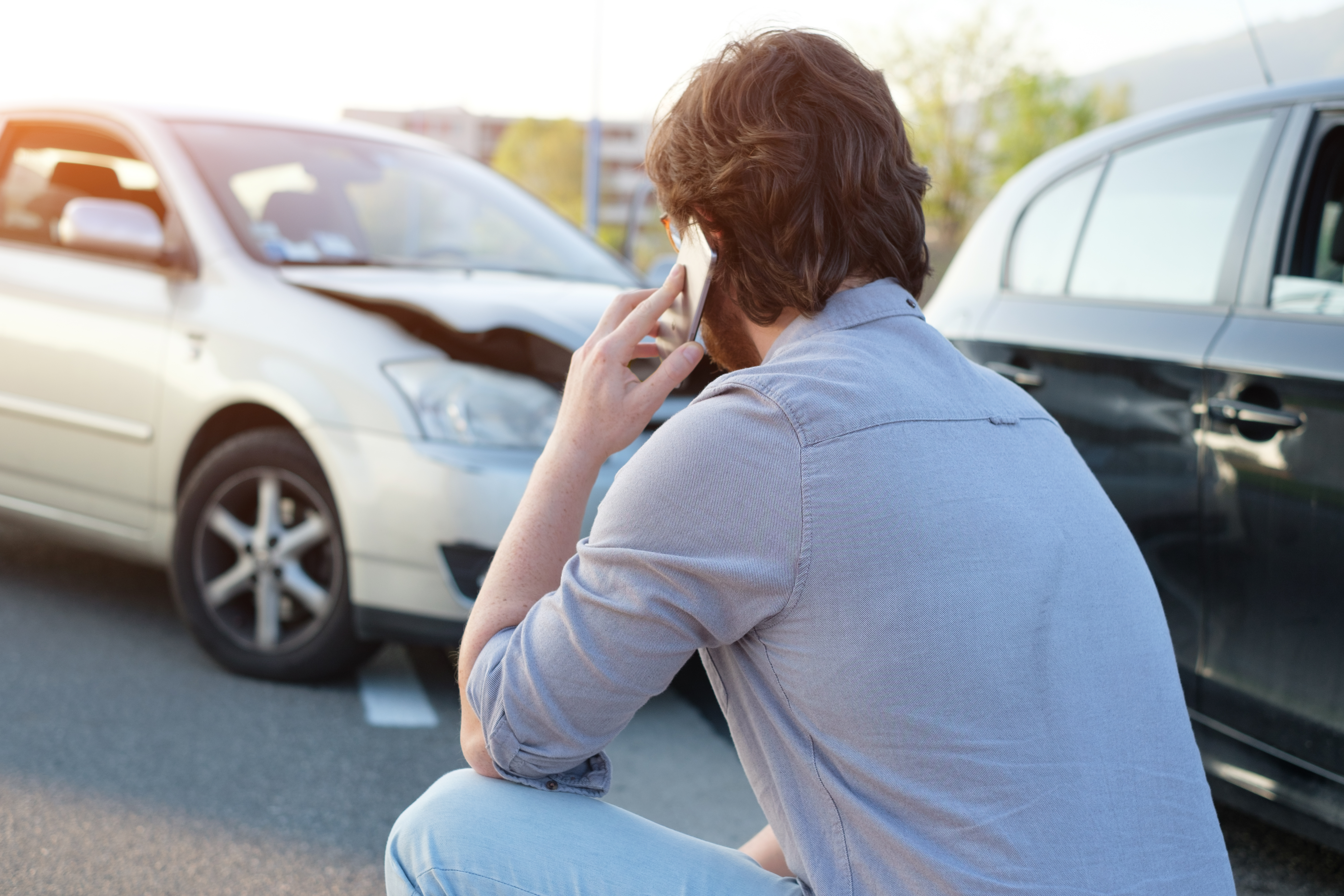 person calling about car accident