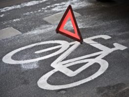 Accident at a bike lane