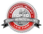 Top 10 Personal Injury Law Firms as designated by Attorney And Practice Magazine