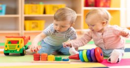 children playing in a daycare