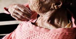 an elderly woman on a nursing home