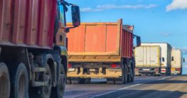 Dump Trucks on the road