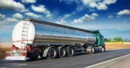 Oil Tanker Truck on the road