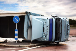 brake failure side down truck accident