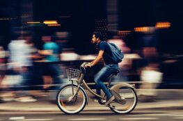 man on a bicycle ride