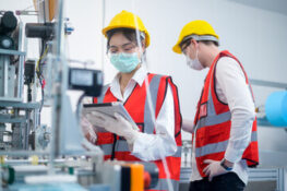 engineer monitoring and checking machine system