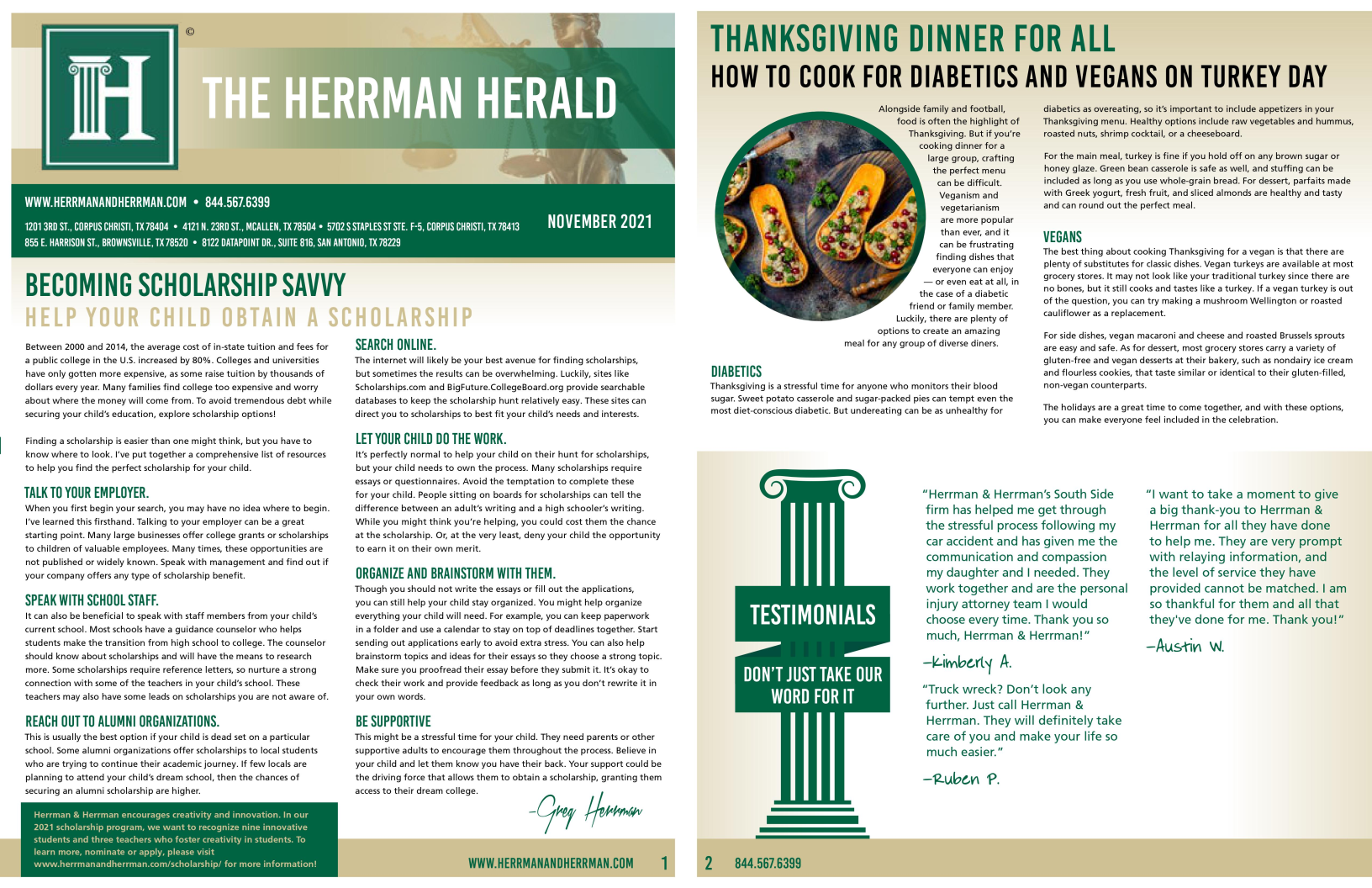 Herrman and Herrman November 2021 Newsletter