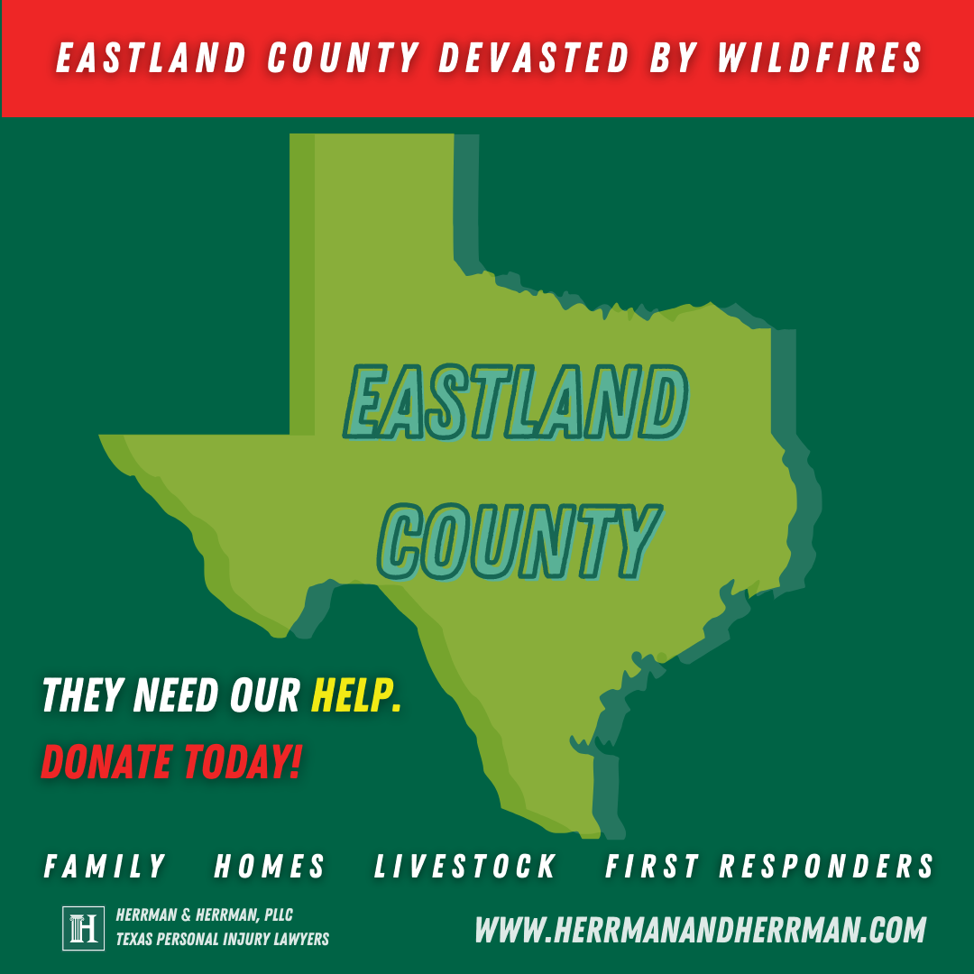 Eastland Texas Wildfires Donation Collection Herrman & Herrman, P.L.L.C.
