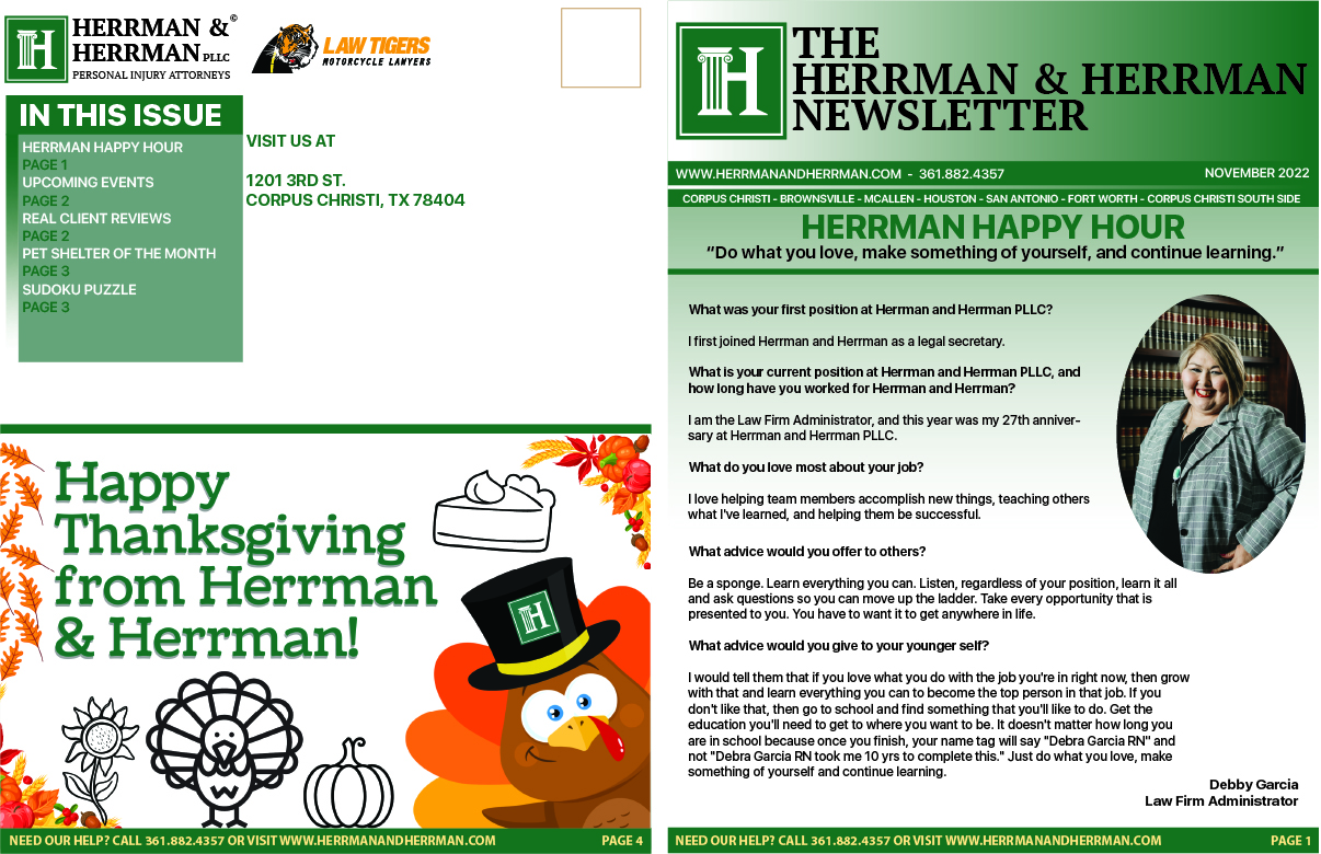 Herrman and Herrman Newsletter November 2022