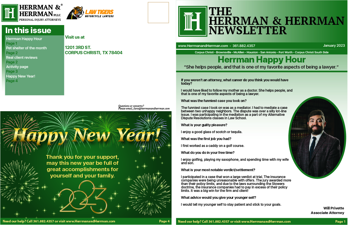 Herrman & Herrman Newsletter Jan 2023