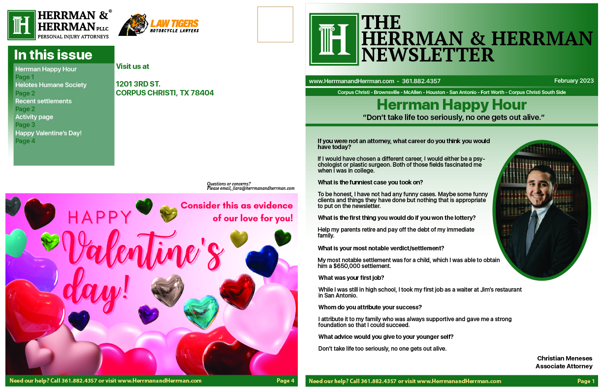 Herrman and Herrman Newsletter February 2023