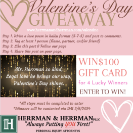 Valentines Day Giveaway by herrman and herrman car accident lawyers texas