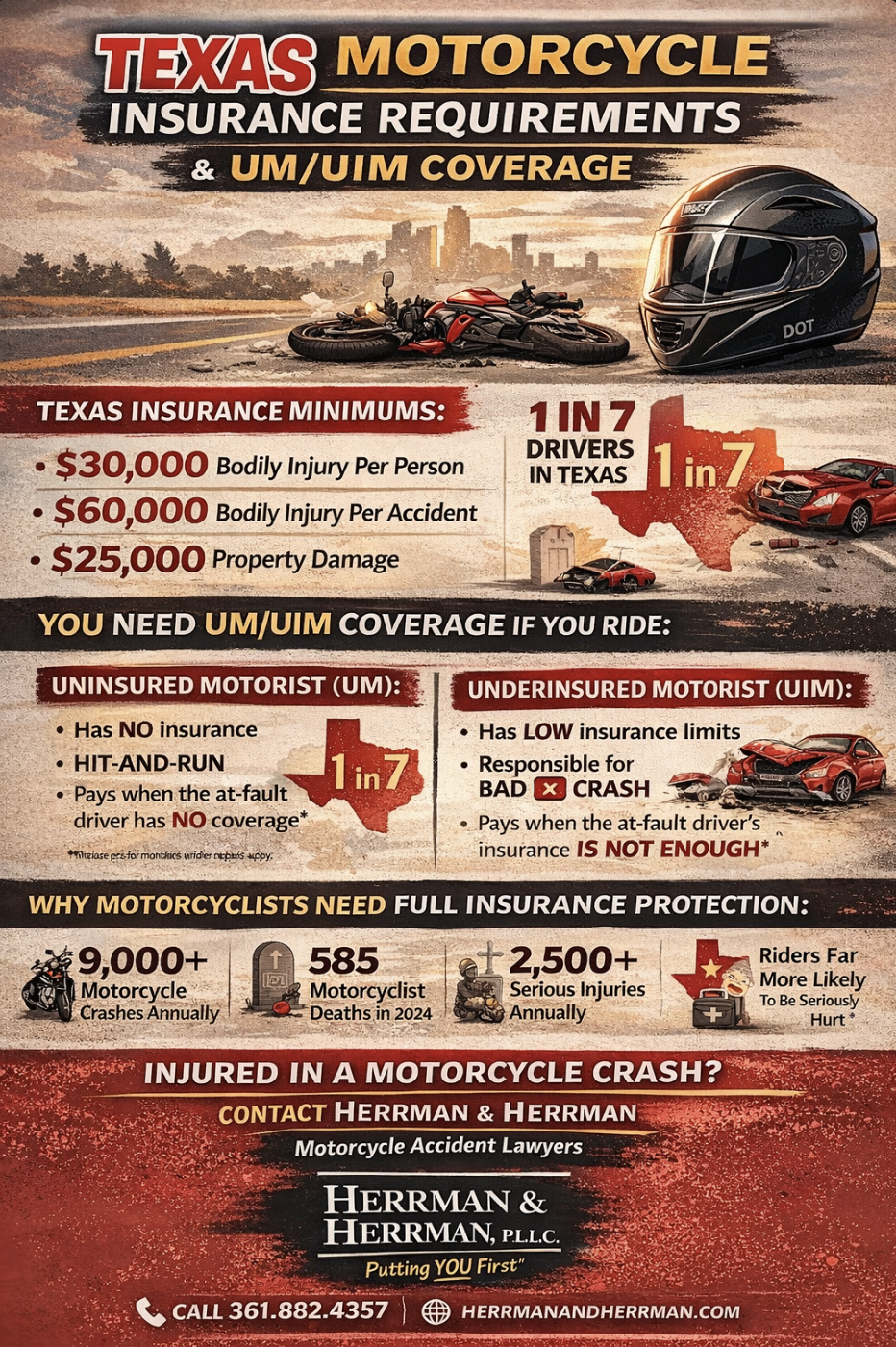 Motorcycle Insurance Info and UIM/UM coverage